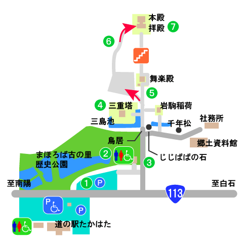 安久津八幡神社境内図