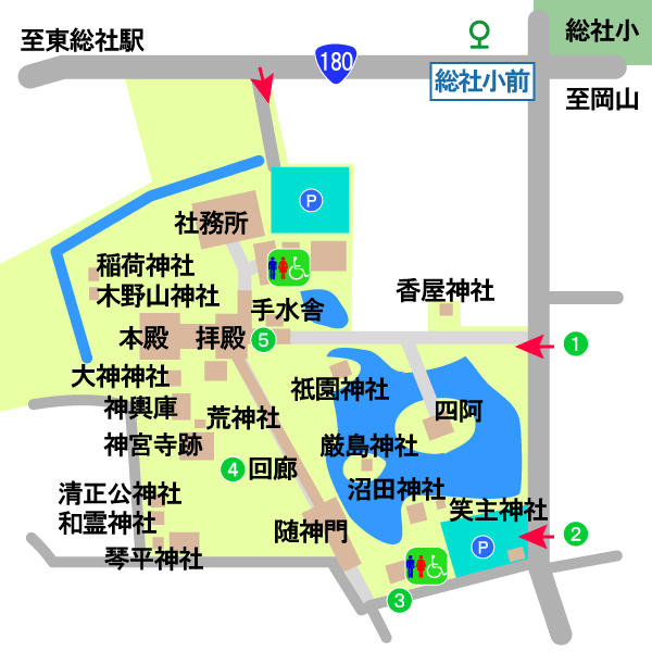 備中国総社宮境内図