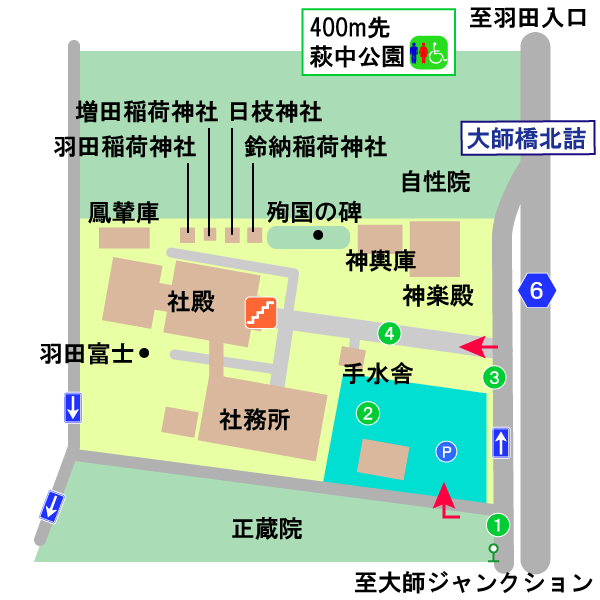羽田神社境内図