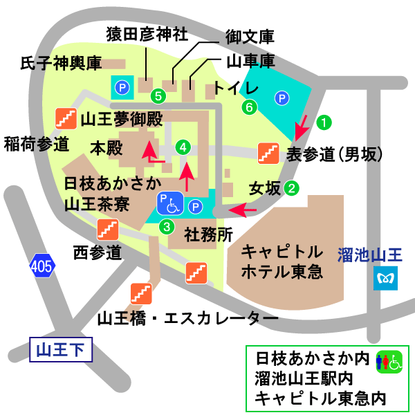 日枝神社境内図