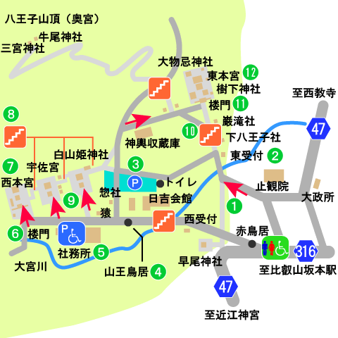 日吉大社境内図