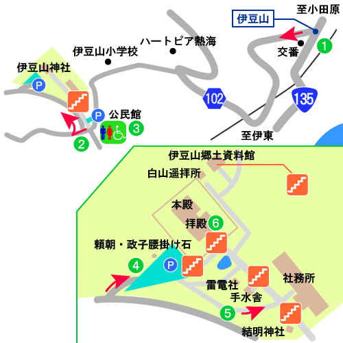 伊豆山神社境内図