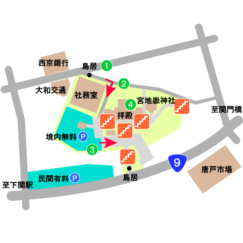 亀山八幡宮境内図