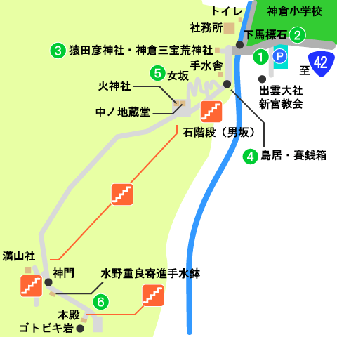神倉神社境内図