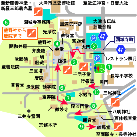 三井寺境内図