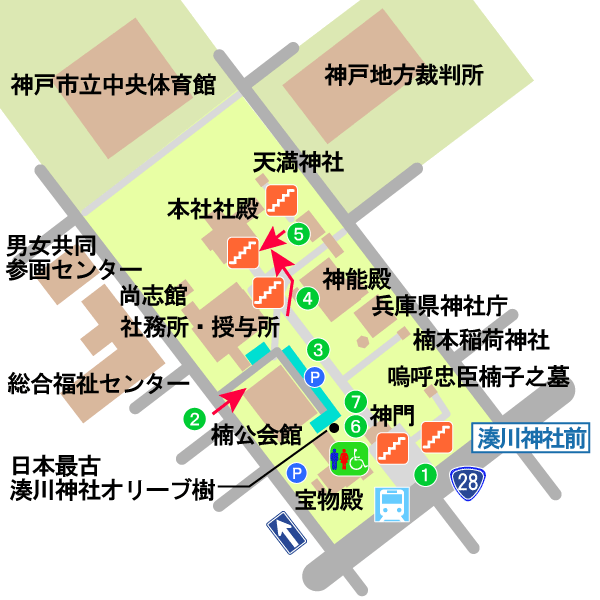 湊川神社境内図