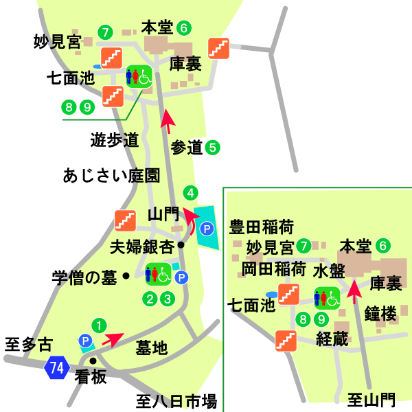 正東山日本寺境内図