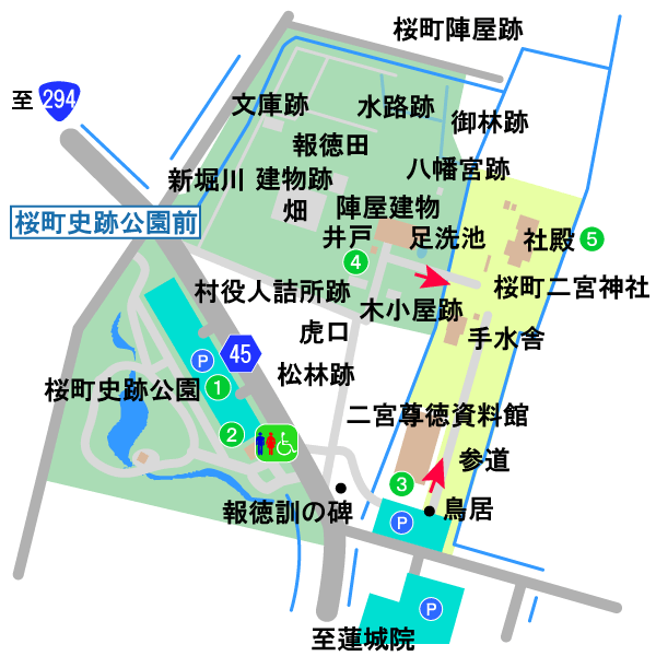 桜町二宮神社境内図