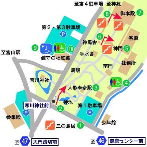 寒川神社境内図