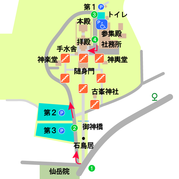 仙台東照宮境内図