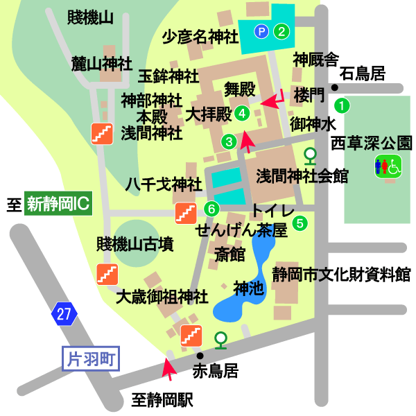 静岡浅間神社境内図