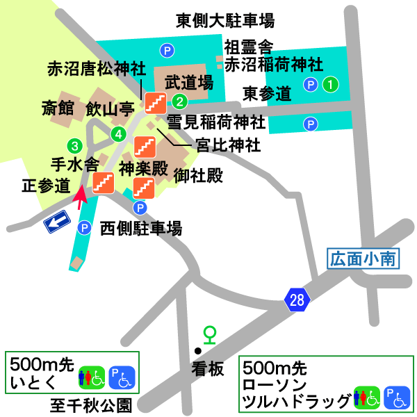 太平山三吉神社境内図