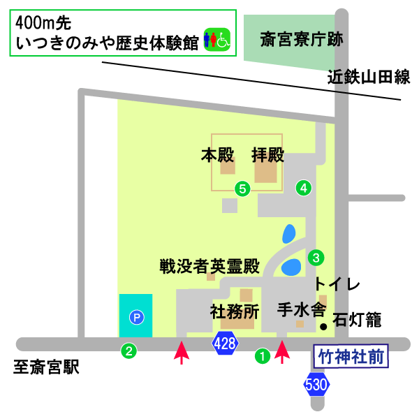 竹神社境内図