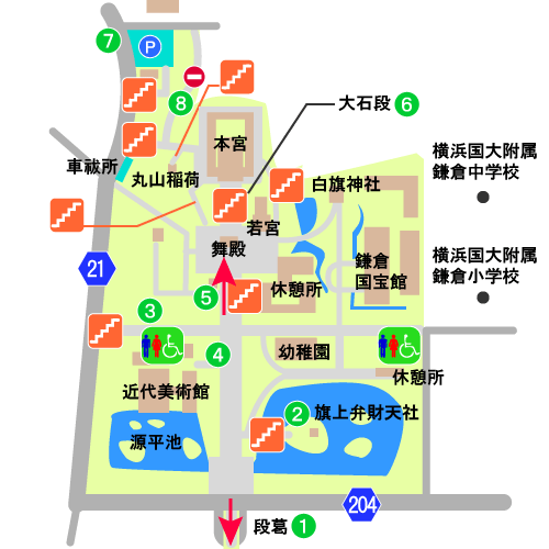 鶴岡八幡宮境内図
