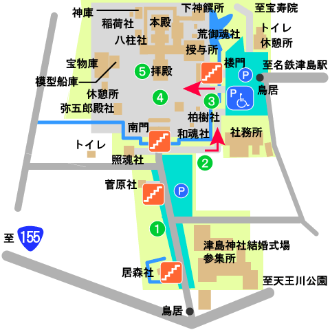 津島神社境内図