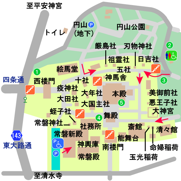八坂神社境内図